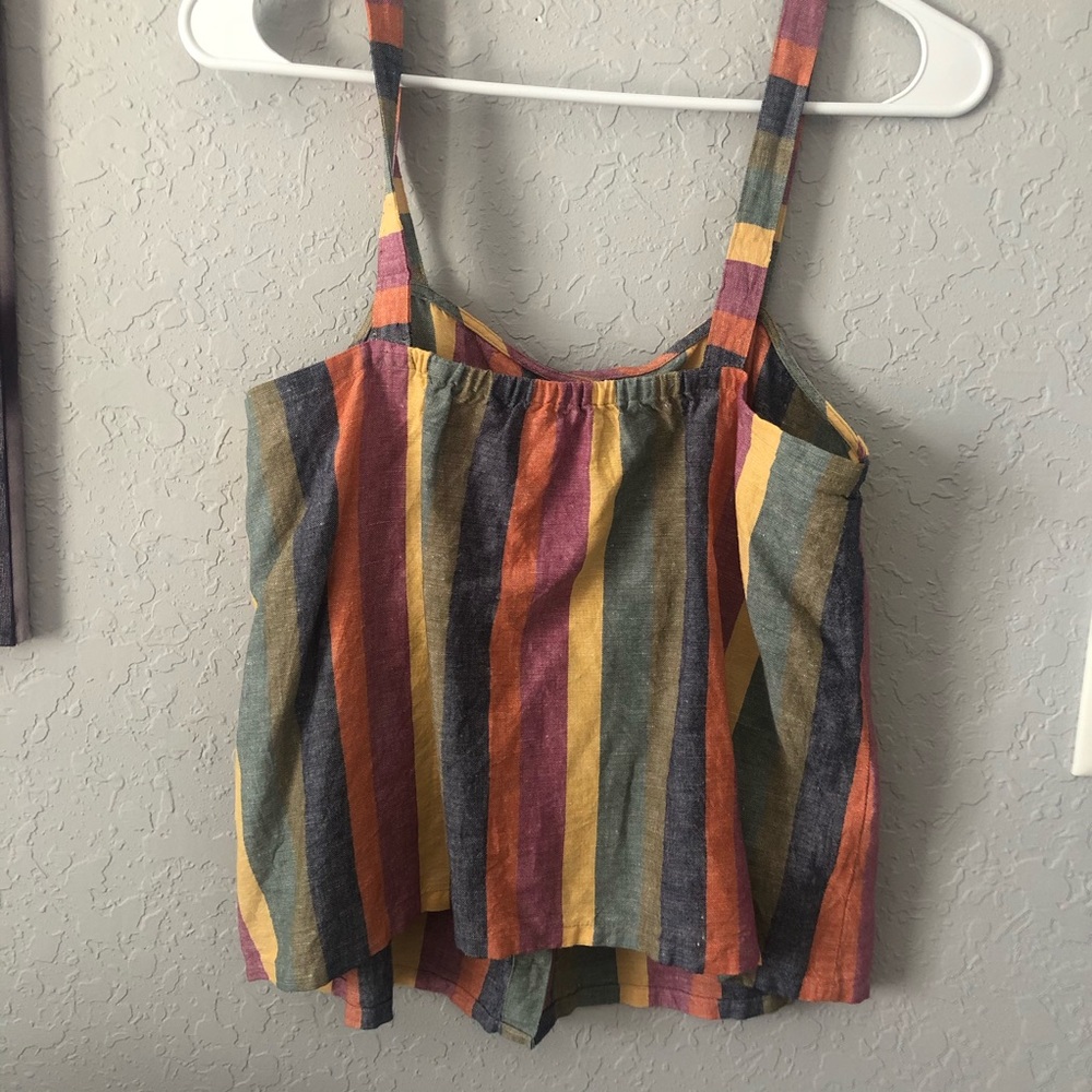 Rainbow Stripe Button Front Tank | Madewell - image 6